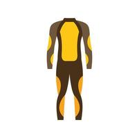 Professional diving suit for exploring seabed depths vector