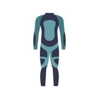 Professional wetsuit for diving in cold water with thermal protection vector