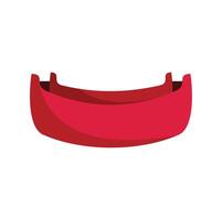Red ribbon banner creating empty space for text vector