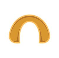 Golden arch appearing like a bridge or tunnel vector