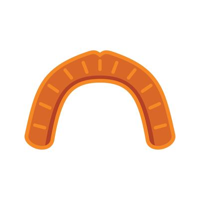 Orange mouth guard protecting teeth for sports safety