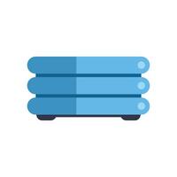 Blue inflatable pool for children playing outside in summertime vector