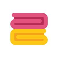 Stack of folded towels or blankets icon representing laundry and housekeeping vector