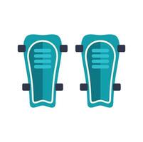 Pair of soccer shin guards protecting legs from injuries during the game vector