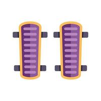 Pair of skateboard decks showing top view with wheels vector
