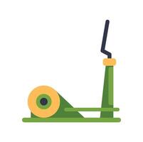 Green elliptical trainer machine for working out at home vector