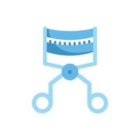 Blue eyelash curler enhancing beauty routine vector