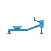 Blue rowing machine for working out muscles vector