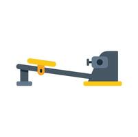 Gym equipment icon showing rowing machine for working out vector