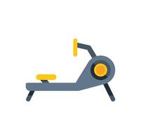 Gym equipment icon featuring rowing machine for working out vector