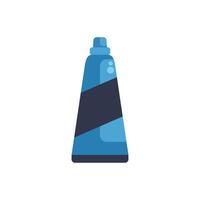 Blue toothpaste tube standing up on white background vector