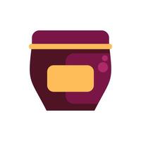 Closed jar with jam, confiture or marmalade with blank label for branding vector