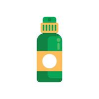 Green spray bottle with blank label for your design needs vector