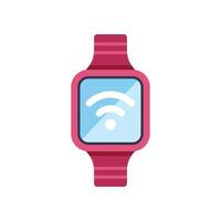 Smartwatch displaying wifi signal icon on screen vector