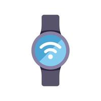 Smart watch displaying wifi connection icon vector