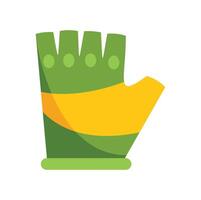 Green and yellow working glove protecting hand at work vector