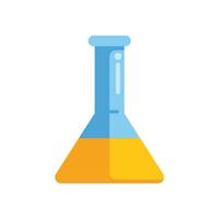 Erlenmeyer flask containing chemical solution icon illustration vector