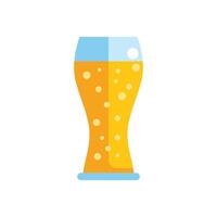 Glass of beer with bubbles showing refreshing beverage vector