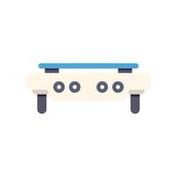 Medical equipment operating table standing in an operating room, side view vector