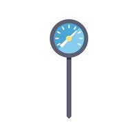 Analog thermometer showing increasing temperature icon vector