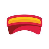 Red and yellow sun visor cap showing professional style vector