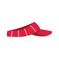 Red sun visor protecting from sunlight during summer activity vector