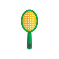 Green and yellow fly swatter isolated on white background vector