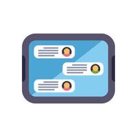 Modern smartphone showing instant messaging application with chat bubbles vector