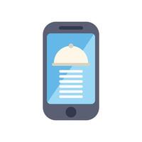 Smartphone showing restaurant menu for online food ordering and delivery vector
