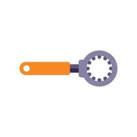 Orange bottle opener is opening a bottle cap vector