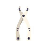 Dental pliers orthodontist equipment showing open handles vector
