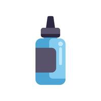 Blue dropper bottle with blank label for medical dropping liquid vector