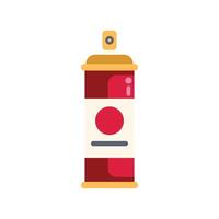 Red spray can presenting minimalist design element vector