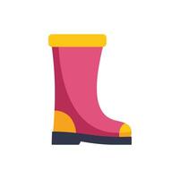 Pink rubber boot standing on white background vector