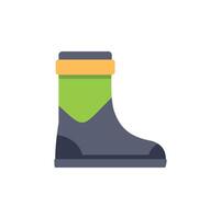 Green and grey boot standing up on white background vector
