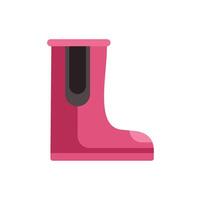 Pink rubber boot standing side view minimalist illustration vector