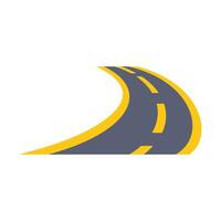 Winding road leading to unknown destination symbolising journey and adventure vector