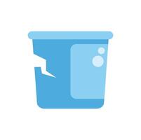 Broken plastic cup showing concept of thirst vector