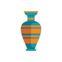 Ancient clay vase showing traditional decoration pattern vector