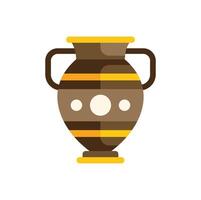 Ancient greek ceramic amphora vase depicting traditional patterns vector