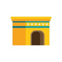 Triumphal arch with vaulted roof standing in flat design style vector