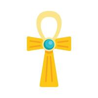 Golden ankh symbol representing eternal life in ancient egypt vector