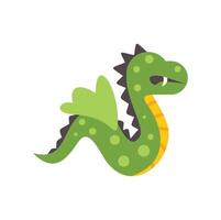Green wyvern spreading its wings on white background vector