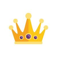 Golden crown with purple jewels representing monarchy and power vector