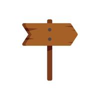 Wooden arrow sign pointing right with copy space vector
