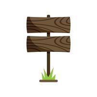 Wooden sign standing on grass with copy space vector