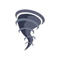 Grey tornado rotating and forming funnel cloud vector