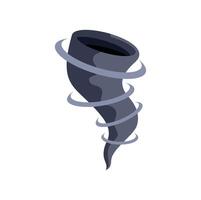 Grey tornado rotating with air flowing around it vector