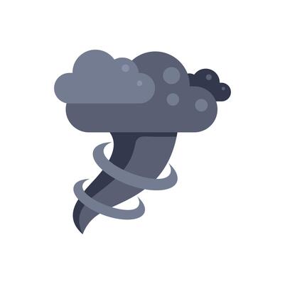 Dangerous tornado forming from storm clouds