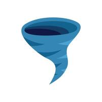 Blue whirlwind twisting, creating powerful hurricane tornado vector